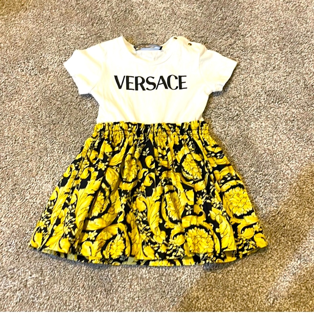 Baroque Logo print Combo Dress size 12-18 months